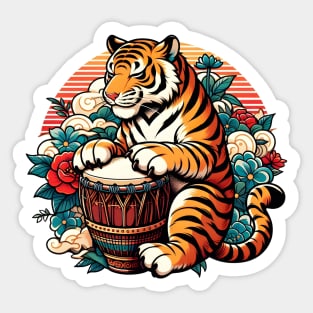 Djembe Tiger Sticker